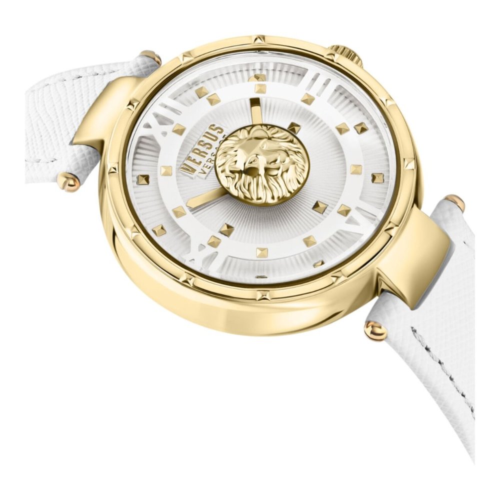 Versace Versus Gold Trim White Band Watch